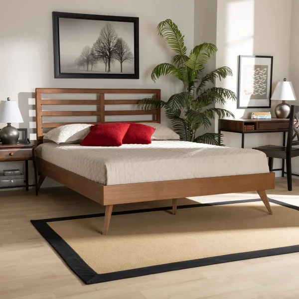 Davene Tempat Tidur Retro Kayu Jati Desain Minimalis