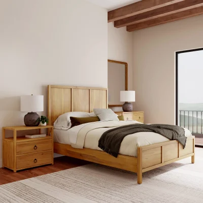 Ellino Tempat Tidur Kayu Jati Minimalis