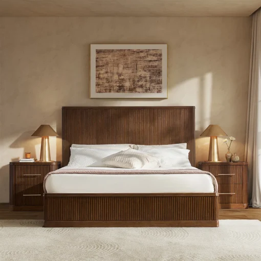 Ericka Tempat Tidur Kayu Jati Solid Mewah Minimalis