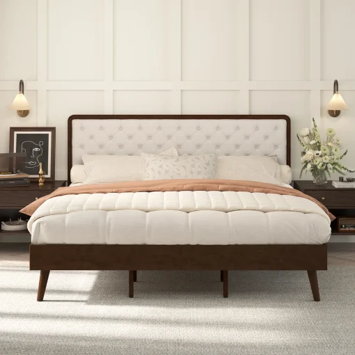 George Tempat Tidur Jok Kain Minimalis Modern