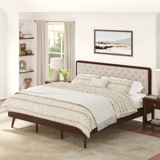 George Tempat Tidur Jok Kain Minimalis Modern