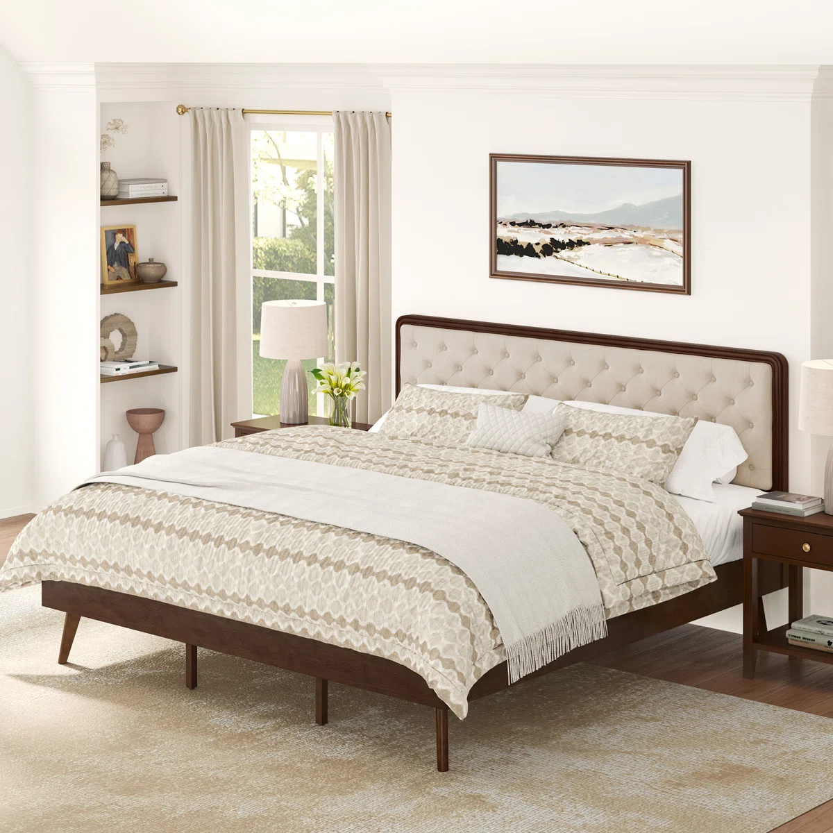 George Tempat Tidur Jok Kain Minimalis Modern1