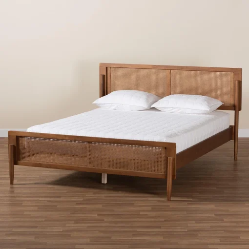 Giguere Ranjang Tidur Model Rotan Sintetis Kayu Jati