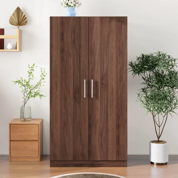 Hiakku Lemari Pakaian 2 Pintu Plywood Tacosheet Minimalis