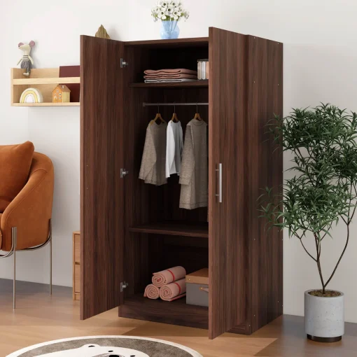Hiakku Lemari Pakaian 2 Pintu Plywood Tacosheet Minimalis