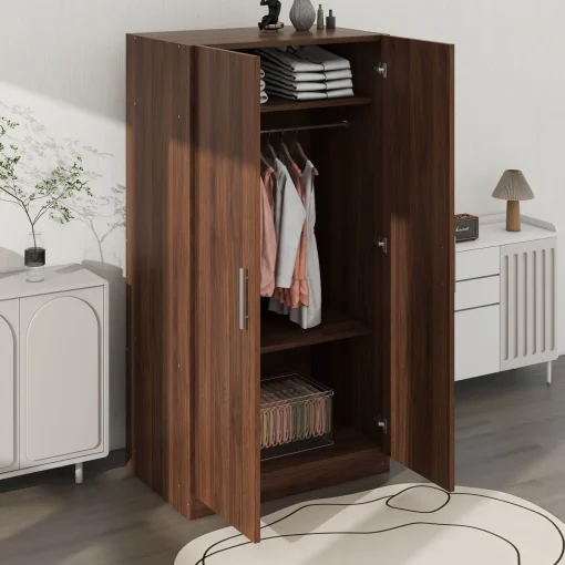 Hiakku Lemari Pakaian 2 Pintu Plywood Tacosheet Minimalis