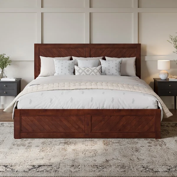 Jeinny Tempat Tidur Double Bed Kayu Jati Minimalis