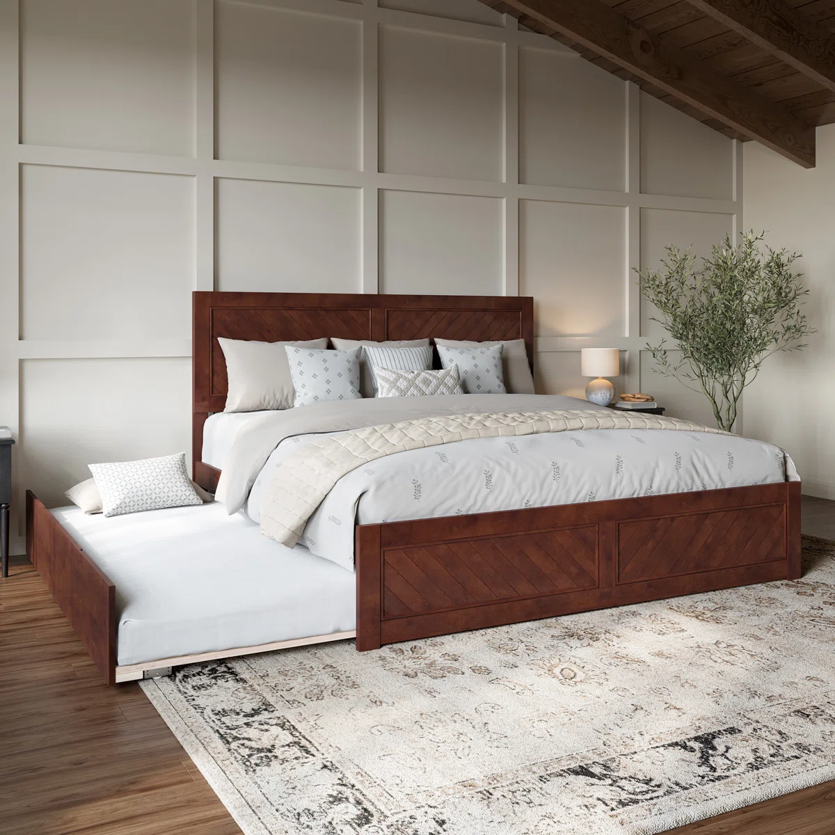Jeinny Tempat Tidur Double Bed Kayu Jati Minimalis1