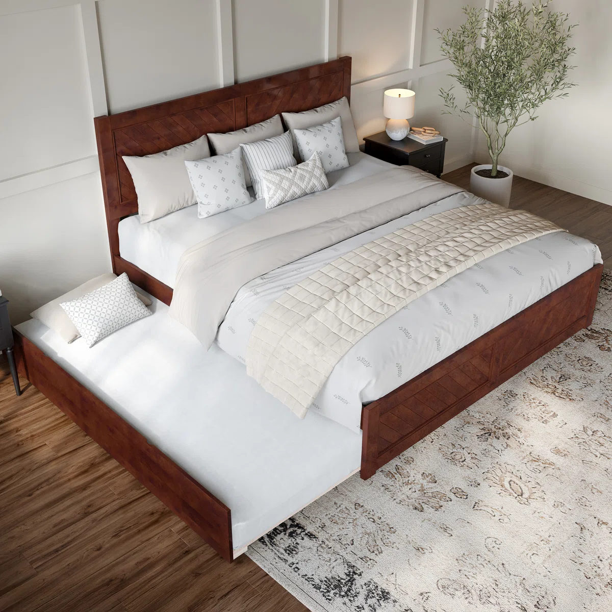 Jeinny Tempat Tidur Double Bed Kayu Jati Minimalis2