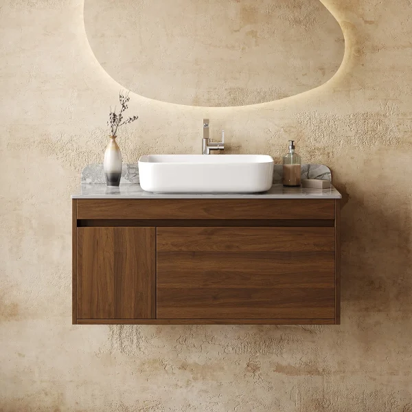Katie Wastafel Cabinet Storage Plywood Minimalis