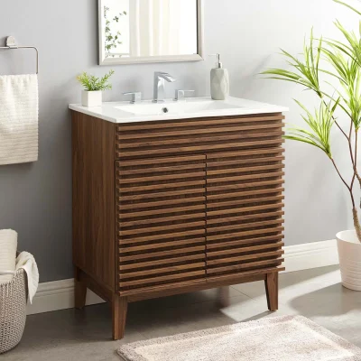 Kreiy Wastafel Cabinet Kayu Jati Minimalis