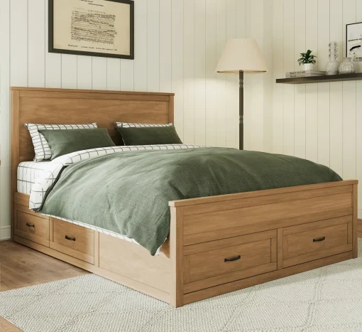 Kailyn Tempat Tidur Laci Multifungsi Kayu Jati Minimalis