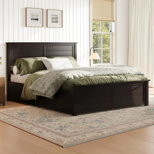 Kingston Tempat Tidur Laci Kayu Jati Minimalis Modern