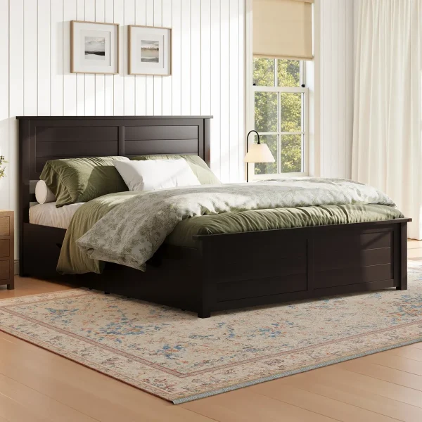 Kingston Tempat Tidur Laci Kayu Jati