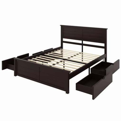 Kingston Tempat Tidur Laci Kayu Jati Minimalis Modern