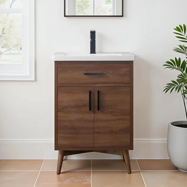 Lenna Wastafel Cabinet Retro Kayu Jati Minimalis