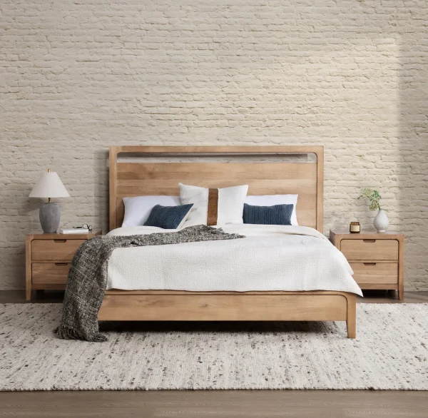 Lagunna Tempat Tidur Kayu Jati Finishing Bleaching