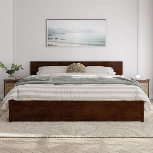 Lamecia Tempat Tidur Laci Kayu Jati Minimalis Modern
