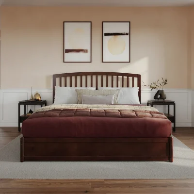 Lammari Tempat Tidur Double Bed Kayu Jati