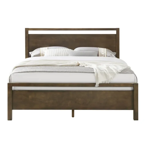 Landman Tempat Tidur Kayu Jati Solid Desain Minimalis