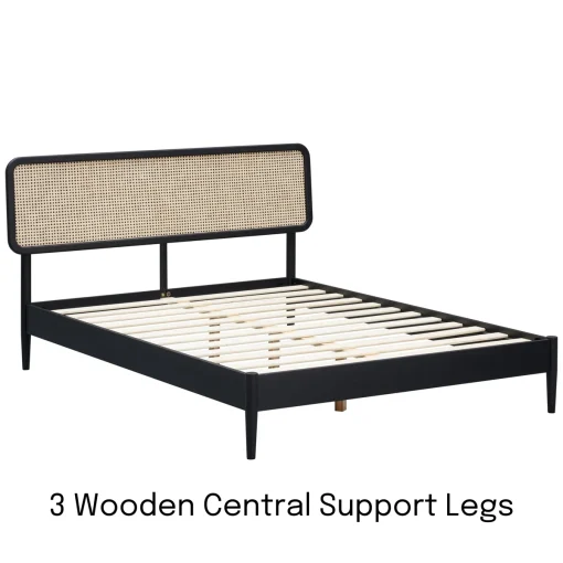 Lupinh Tempat Tidur Desain Rotan Minimalis Kayu Jati