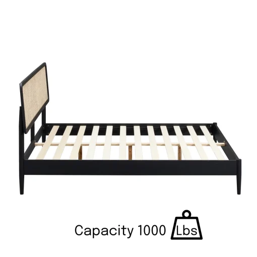 Lupinh Tempat Tidur Desain Rotan Minimalis Kayu Jati