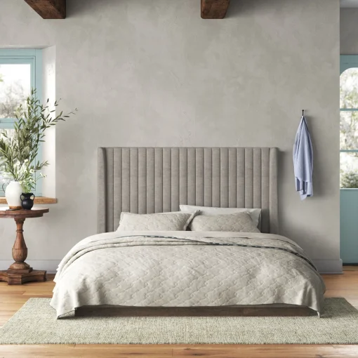 Lydia Tempat Tidur Jok Kain Canvas Desain Unik Minimalis