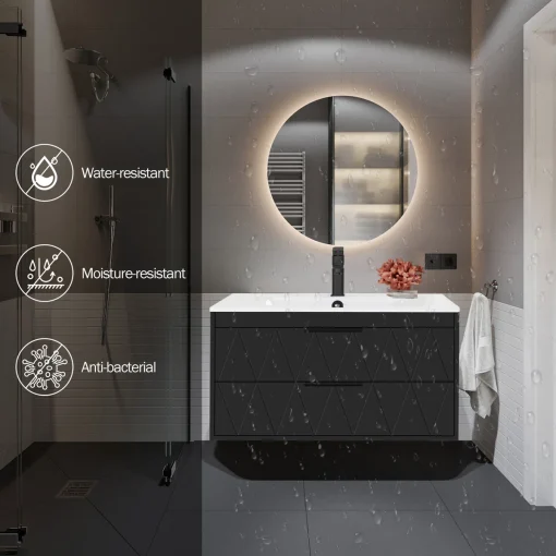 MAKOW Wastafel Cabinet Kamar Mandi Cat Duco Minimalis
