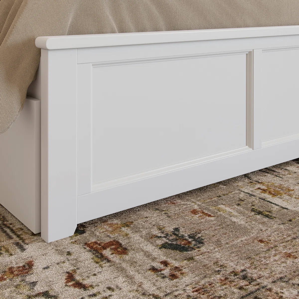 Madison Tempat Tidur Laci Cat Duco Putih Minimalis2