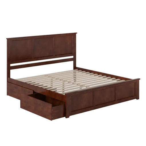 Madison Tempat Tidur Berlaci Kayu Jati Minimalis Modern