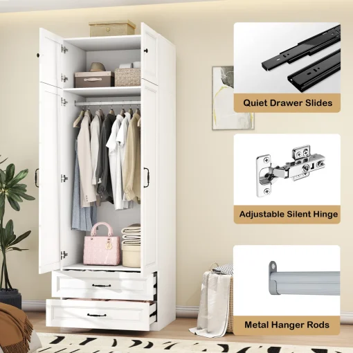 Marriam Lemari Pakaian Minimalis 2 Pintu Cat Duco