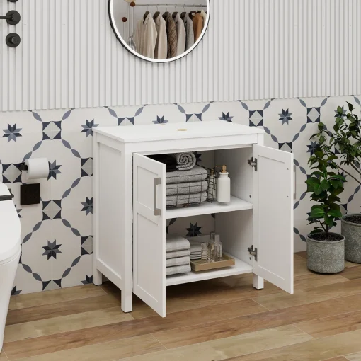 NETTA Wastafel Cabinet 2 Pintu Cat Duco Minimalis