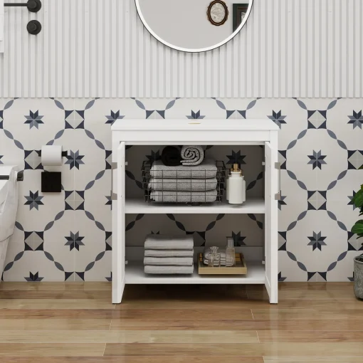 NETTA Wastafel Cabinet 2 Pintu Cat Duco Minimalis