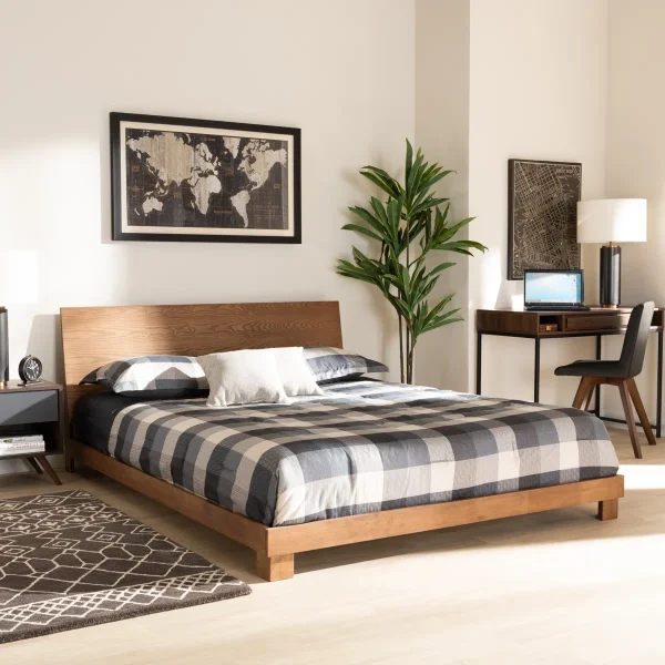 Poiransh Tempat Tidur Kayu Jati Solid Minimalis