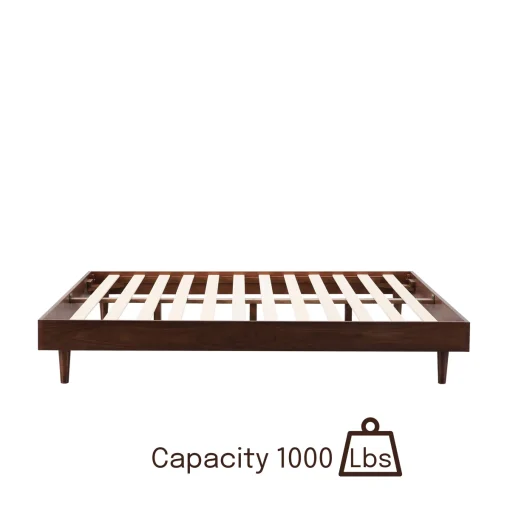 Ranjang Tidur Kayu Jati Solid Desain Minimalis Modern