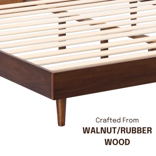 Ranjang Tidur Kayu Jati Solid Desain Minimalis Modern
