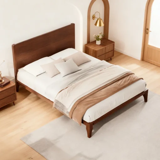 Rebenna Tempat Tidur Kayu Jati Minimalis Modern Terbaru