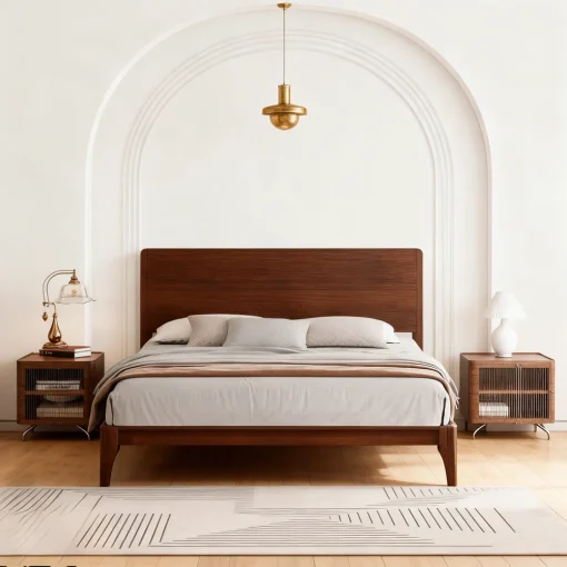Rebenna Tempat Tidur Kayu Jati Minimalis Modern Terbaru