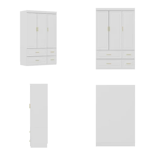 Reberry Lemari Pakaian 3 Pintu Multifungsi Cat Duco