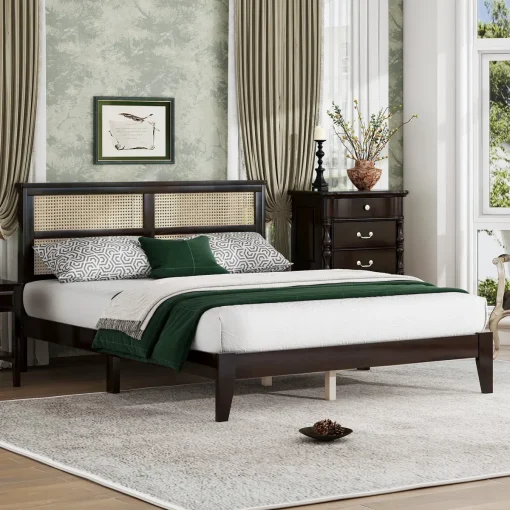 Roberry Tempat Tidur Rotan Kayu Jati Minimalis