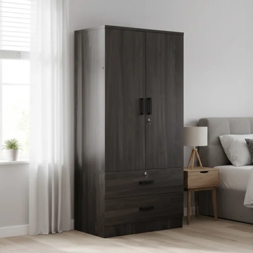 Scottie Lemari Pakaian 2 Pintu Plywood Minimalis
