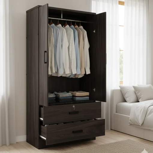 Scottie Lemari Pakaian 2 Pintu Plywood Minimalis
