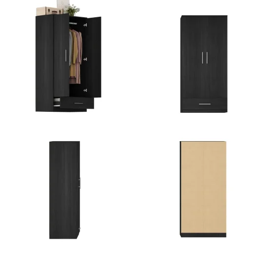 Silvery Lemari Pakaian 2 Pintu Minimalis Plywood Tacosheet