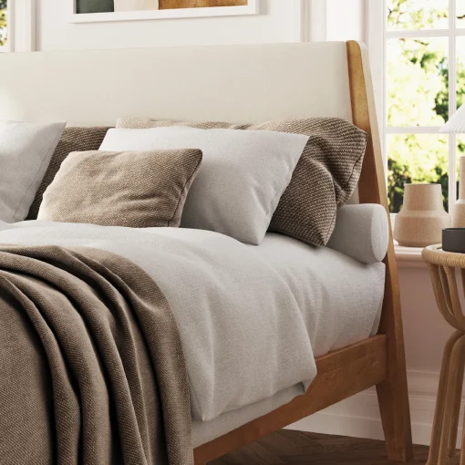 Junno Tempat Tidur Jok Kain Minimalis Modern Terbaru