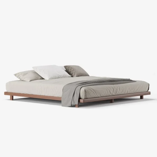 Tempat Tidur Kayu Jati Minimalis Desain Japanese Style