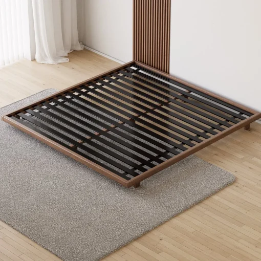Tempat Tidur Kayu Jati Minimalis Desain Japanese Style