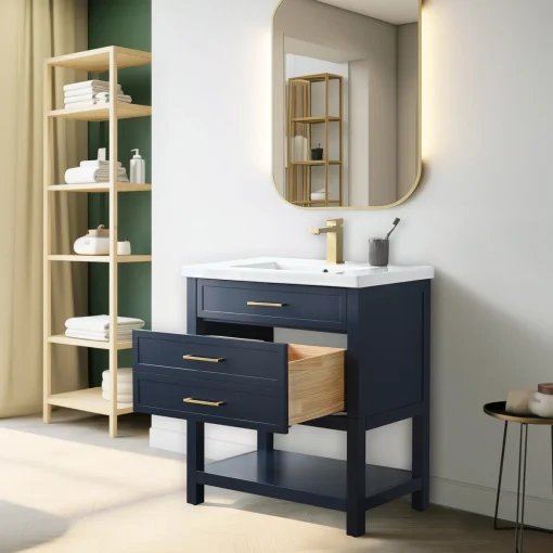 VACINI Wastafel Cabinet Cat Duco Navy Blue Minimalis