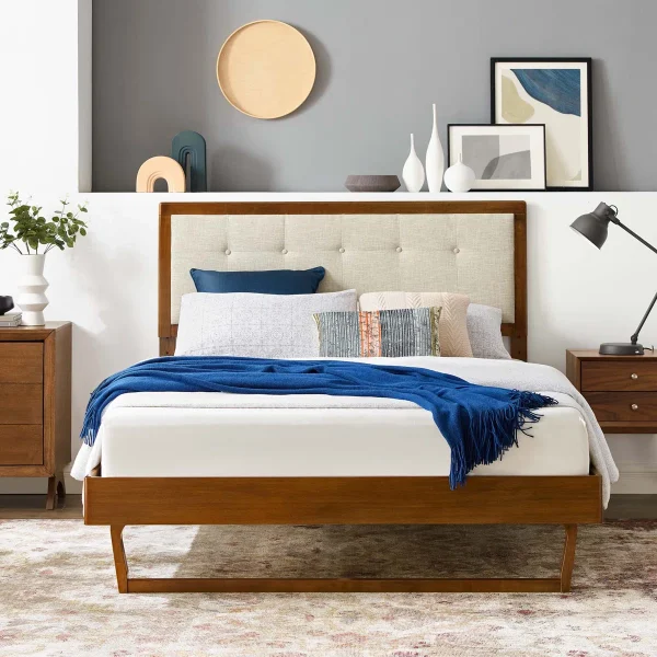 Willow Tempat Tidur Jok Kain Minimalis Modern