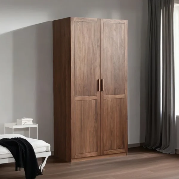 Zallora Lemari Pakaian 2 Pintu Kayu Jati Solid
