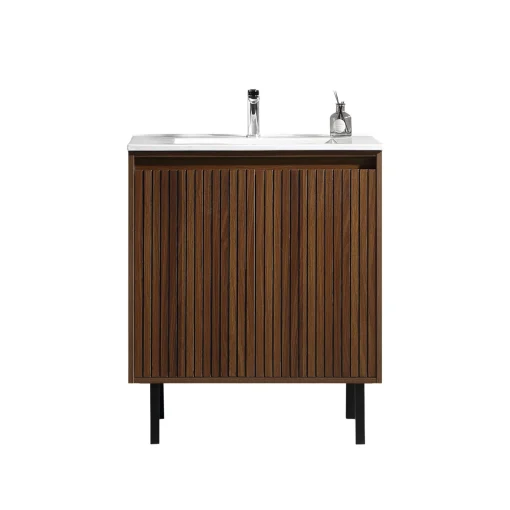 ARIA Wastafel Kabinet Kaki Besi Holo Kayu Jati Minimalis